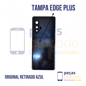 TAMPA TRASEIRA MOTO EDGE PLUS 5G AZUL ORIGINAL RETIRADO