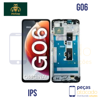 S-1277 FRONTAL MOTOROLA MOTO G06 COM ARO PRETO WE KEEP IPS