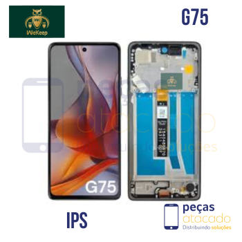S-0522 FRONTAL MOTOROLA MOTO G75 COM ARO PRETO WE KEEP IPS
