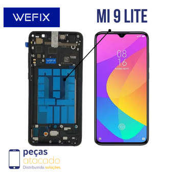 S-0055 FRONTAL XIAOMI REDMI MI 9 LITE (2109119DG) COM ARO PRETO AMOLED WEFIX