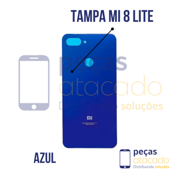N-0225 TAMPA TRASEIRA XIOAMI MI 8 LITE (m1808d2tg) AZUL