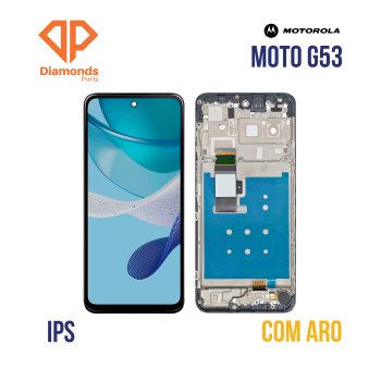 FRONTAL MOTOROLA MOTO G53 (XT-2335) COM ARO PRETO DIAMONDS IPS