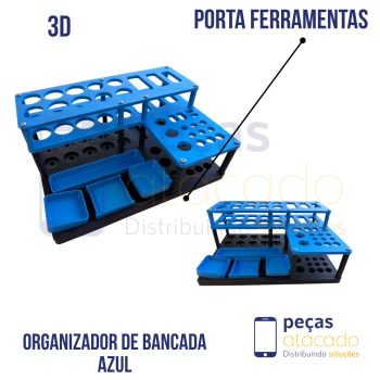 PORTA FERRAMENTAS 3D AZUL