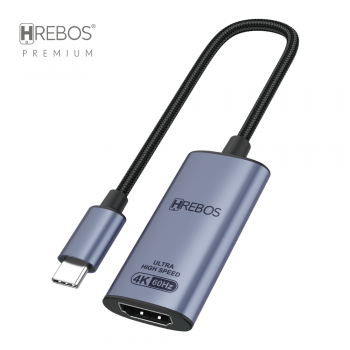 ADAPTADOR HREBOS HDMI 4K 60HZ USB-C AD-211