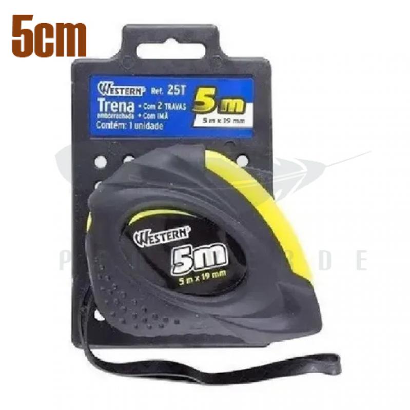 Trena 5mx19mm emborrachada 5m trava dupla imã 25T - PENA VERDE SHOP