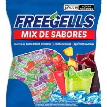Saco bala Freegells 475g mix de sabores