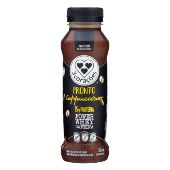 Bebida Lactea 3 Corações Power 15g Cappuccino 260ml