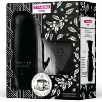 Conjunto Garrafa 1000ml preto + filtro Sanremo 103 SR1012/61