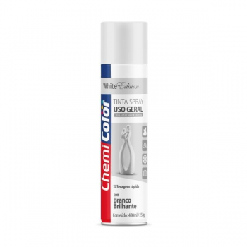 Tinta branco spray 400ml Chemicolor brilhante