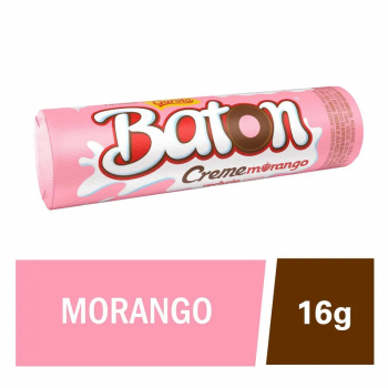 Doce Baton creme morango 16g garoto