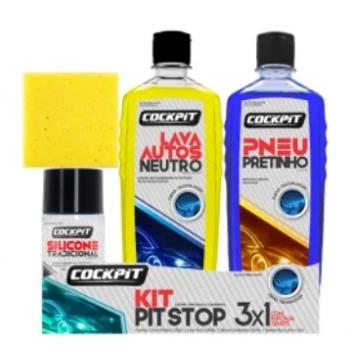 Shampoo Automotivo + Pretinho + Silicone 3em1 Cockpit
