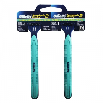 Barbeador Gillette Prestobarba Ultragrip 2 cabeça movel