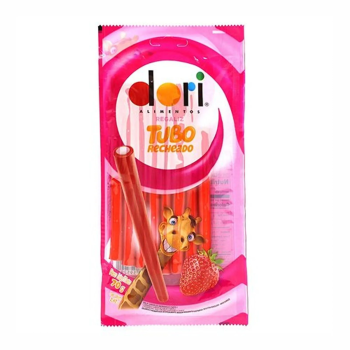 Tubo recheado 70g Dori Morango