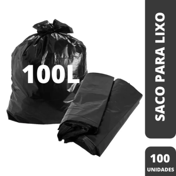 Saco de lixo 100l Bulnez 10 unidades 75x105cm mpreto