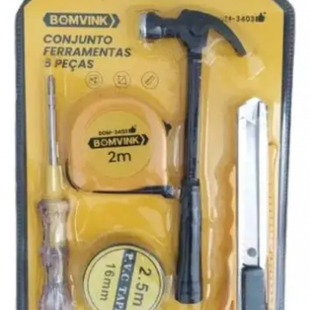 Kit ferramenta bomvink BOM-3403 5 peças martelo