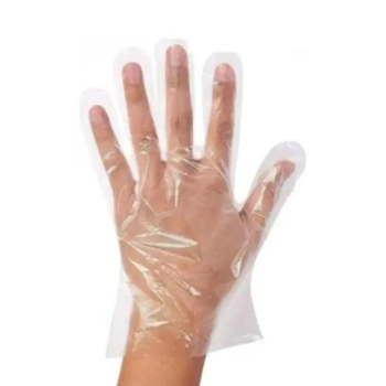 Luva plastica descartavel 100 unidades