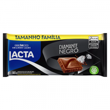 Barra Chocolate Diamante Negro 145g Lacta Tamanho Familia