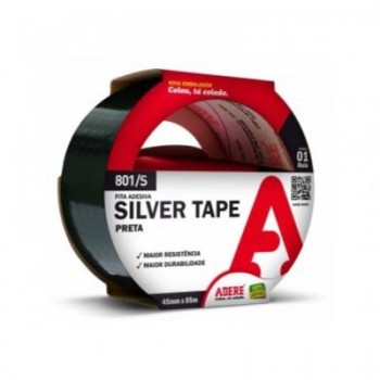 Fita Silver Tape 45mmx5m Adere preto