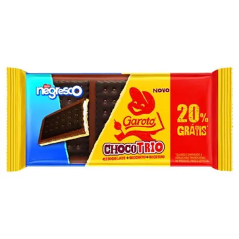 Biscoito Chocotrio Negresco 90g Garoto 20%