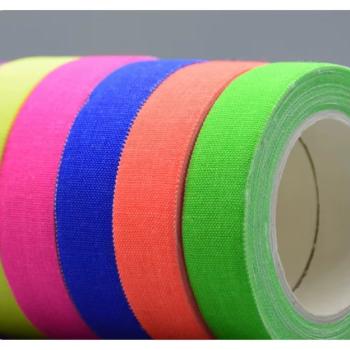 Fita adesiva algodão fluorescente 6 cores, luz negra uv, neon reativo colorido 5mx15mm