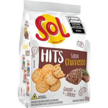 Sol Hits 80g biscoito Churrasco