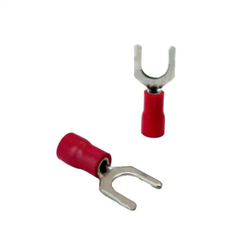 Terminal forquilha pré-isolado 0,5x1,5mm M6 vermelho SFOR garfo