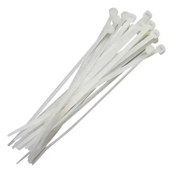 Abraçadeiras 2,5x200 nylon Rino 100 unidades branco