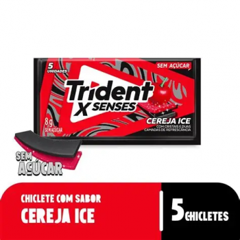 Chiclete Trident Xsenses Cereja Ice g 5 unidades