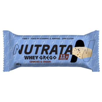 Barra Nutrata 11g proteina Whey Grego Cookies & Cream