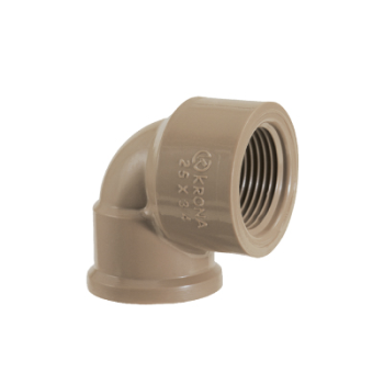 Joelho 90º LR PVC Marron 25mm X 1/2 krona