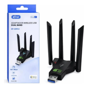Adaptador wifi USB KNUP KP-AW163 Dual Band