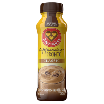 Bebida Lactea 3 Corações Cappuccino Classico 260ml