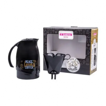 Conjunto Bule 700ml preto + filtro Sanremo 102 SR1011/68