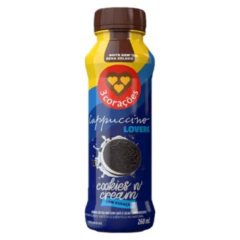 Bebida Lactea 3 Corações Cappuccino Cookies cream 260ml
