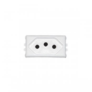 Modulo Tomada parede 2P+T 20A branco Pluzie