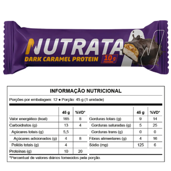 Barra Nutrata 10g proteina Whey Grego Dark Caramelo