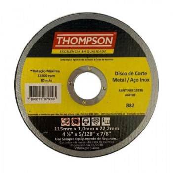 Disco de corte metal inox 1/2