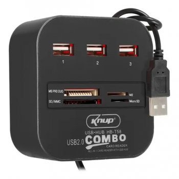 Hub Usb leitor KUP HB-T58 480Mbps