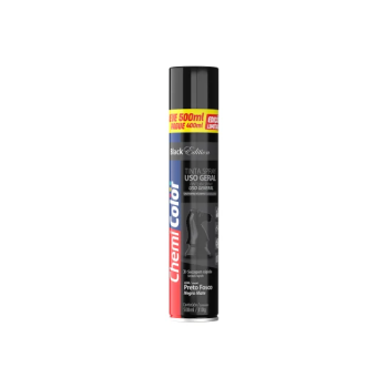 Tinta preto spray 500ml Chemicolor fosco