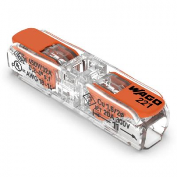 Conector Isolante Elétrico 1 Cabos Wago inline 4mm 221.2411