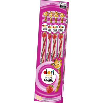 Tubo recheado 30g Dori girafa morango