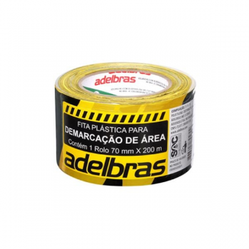 Fita adesiva zebrada 100mx70mm Adelbras sem adesivo