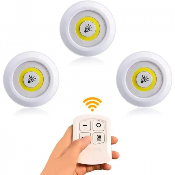 Luminária LED adesivo AAA LE-2226 triplo controle