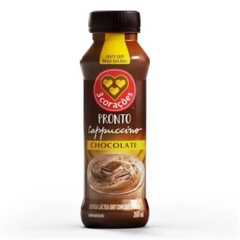 Bebida Lactea 3 Corações Cappuccino Chocolate 260ml