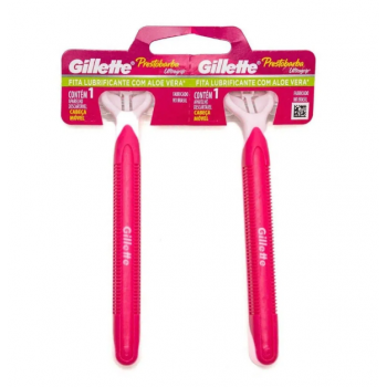 Barbeador Gillette Prestobarba Ultragrip rosa cabeça movel