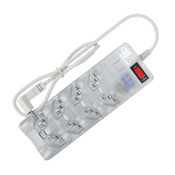 Filtro linha 8 tomadas Raio Surto 2P+T 10A Clamper Bivolt DPS