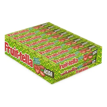Caixa 16un Balas Fruit-Tella Suco de Frutas Ácida 40g