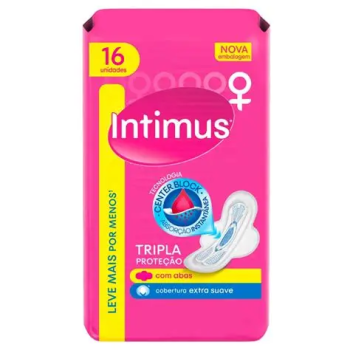 Absorvente Intimus 16 unidades tripla proteção moderado suave