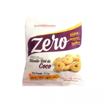 Biscoito Zero coco 100g bombiscoito