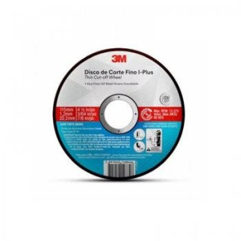 Disco de corte aço inox 4.1/2 1,2x115x22,2mm 3M